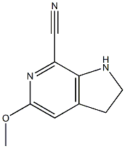 1H-Pyrrolo[2,3-c]pyridine-7-carbonitrile,2,3-dihydro-5-methoxy-(9CI) Struktur