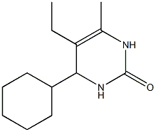 2(1H)-Pyrimidinone,4-cyclohexyl-5-ethyl-3,4-dihydro-6-methyl-(9CI) Struktur