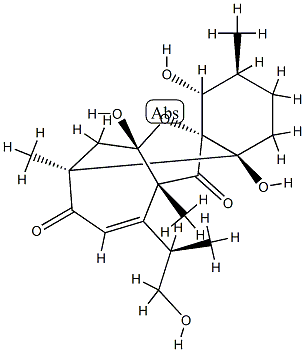 (1R,11S)-1,2,3,4,4a,5,6,9,10,10a-Decahydro-2β,5β,9β-trimethyl-1α,4aβ,11-trihydroxy-8-[(R)-1-methyl-2-hydroxyethyl]-5,9-ethano-10aα,11-epoxybenzocyclooctene-6,10-dione Struktur