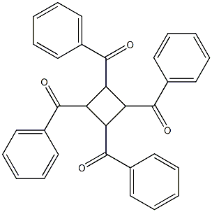 1α,2α,3α,4β-Tetrabenzoylcyclobutane Struktur