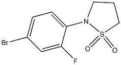 2-(4-bromo-2-fluorophenyl)isothiazolidine 1,1-dioxide Struktur