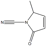 1H-Pyrrole-1-carbonitrile,2,5-dihydro-2-methyl-5-oxo-(9CI) Struktur