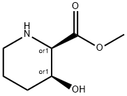 2-Piperidinecarboxylic acid, 3-hydroxy-, methyl ester, (2R,3S)-rel- (9CI) Struktur