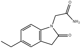 1H-Indole-1-acetamide,5-ethyl-2,3-dihydro-2-oxo-(9CI) Struktur