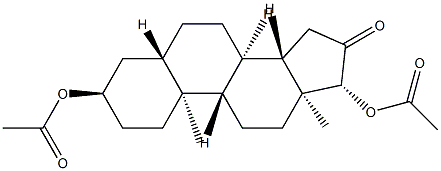 3α,17β-Bis(acetyloxy)-5α-androstan-16-one Struktur