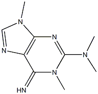 1H-Purin-2-amine,6,9-dihydro-6-imino-N,N,1,9-tetramethyl-(9CI) Struktur