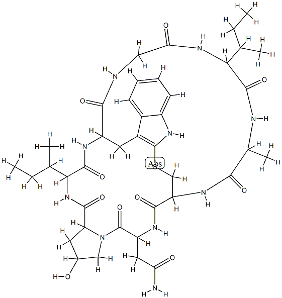 amaninamide, deoxy-Ile(3)-Ala(7)- Struktur