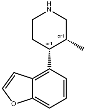 Piperidine, 4-(4-benzofuranyl)-3-methyl-, (3R,4R)-rel- (9CI) Struktur