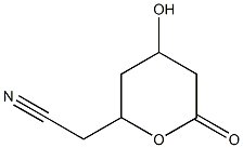 2H-Pyran-2-acetonitrile,tetrahydro-4-hydroxy-6-oxo-(9CI) Struktur