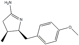 2H-Pyrrol-5-amine,3,4-dihydro-2-[(4-methoxyphenyl)methyl]-3-methyl-,(2R,3R)-rel-(9CI) Struktur