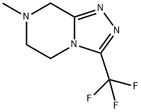 1,2,4-Triazolo[4,3-a]pyrazine,5,6,7,8-tetrahydro-7-methyl-3-(trifluoromethyl)-(9CI) Struktur