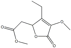 2-Furanaceticacid,3-ethyl-2,5-dihydro-4-methoxy-5-oxo-,methylester,rel-(-)-(9CI) Struktur