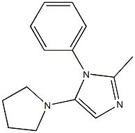 1H-Imidazole,2-methyl-1-phenyl-5-(1-pyrrolidinyl)-(9CI) Struktur