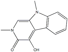 3H-Pyrido[3,4-b]indol-3-one,2,9-dihydro-4-hydroxy-2,9-dimethyl-(9CI) Struktur