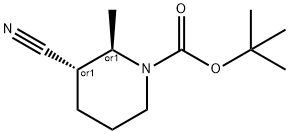 1-Piperidinecarboxylicacid,3-cyano-2-methyl-,1,1-dimethylethylester,(2R,3S)-rel-(9CI) Struktur