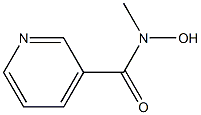 3-Pyridinecarboxamide,N-hydroxy-N-methyl-(9CI) Struktur