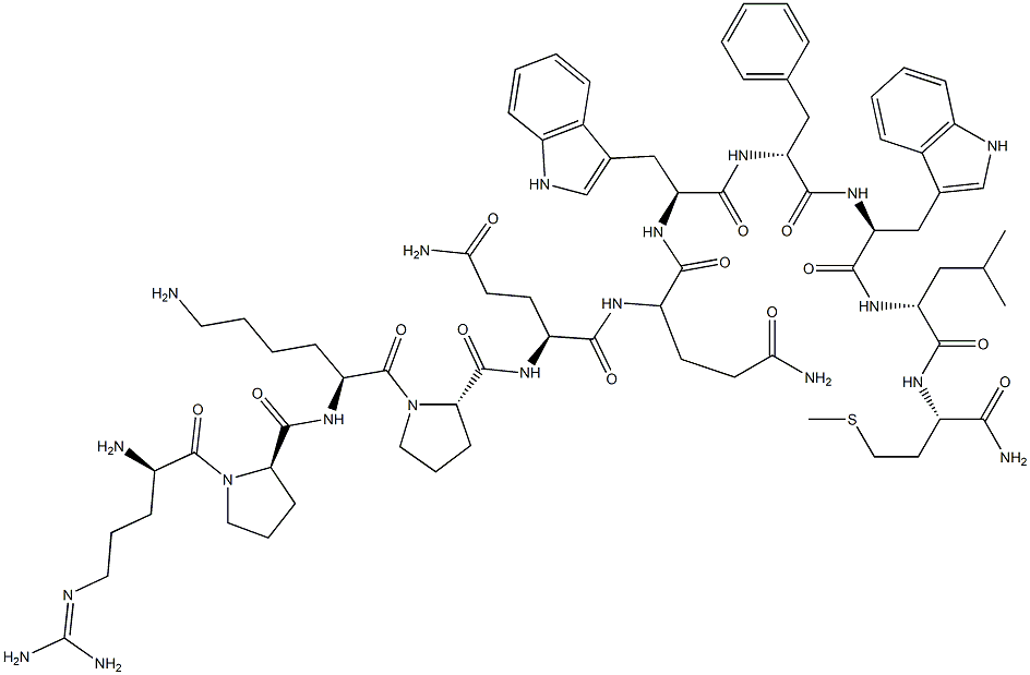 substance P, Arg(1)-Pro(2)-Trp(7,9)- Struktur