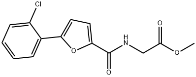 methyl 2-(5-(2-chlorophenyl)furan-2-carboxamido)acetate Struktur