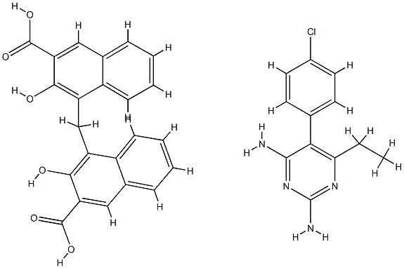 pyrimethamine pamoate Struktur