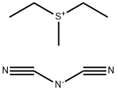 Diethylmethylsulfonium dicyanamide Struktur