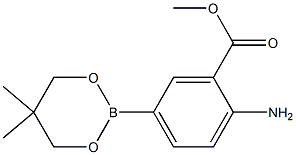 methyl 2-amino-5-(5,5-dimethyl-1,3,2-dioxaborinan-2-yl)benzoate Struktur