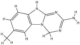 1,3,5-Triazino[1,2-a]benzimidazol-2-amine,1,4-dihydro-7-methyl-(9CI) Struktur