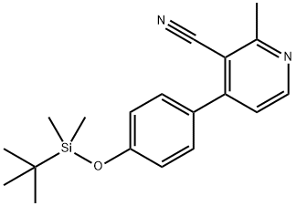 4-(4-{[tert-butyl(dimethyl)silyl]oxy}phenyl)-2-methylnicotinonitrile(SALTDATA: FREE) Structure