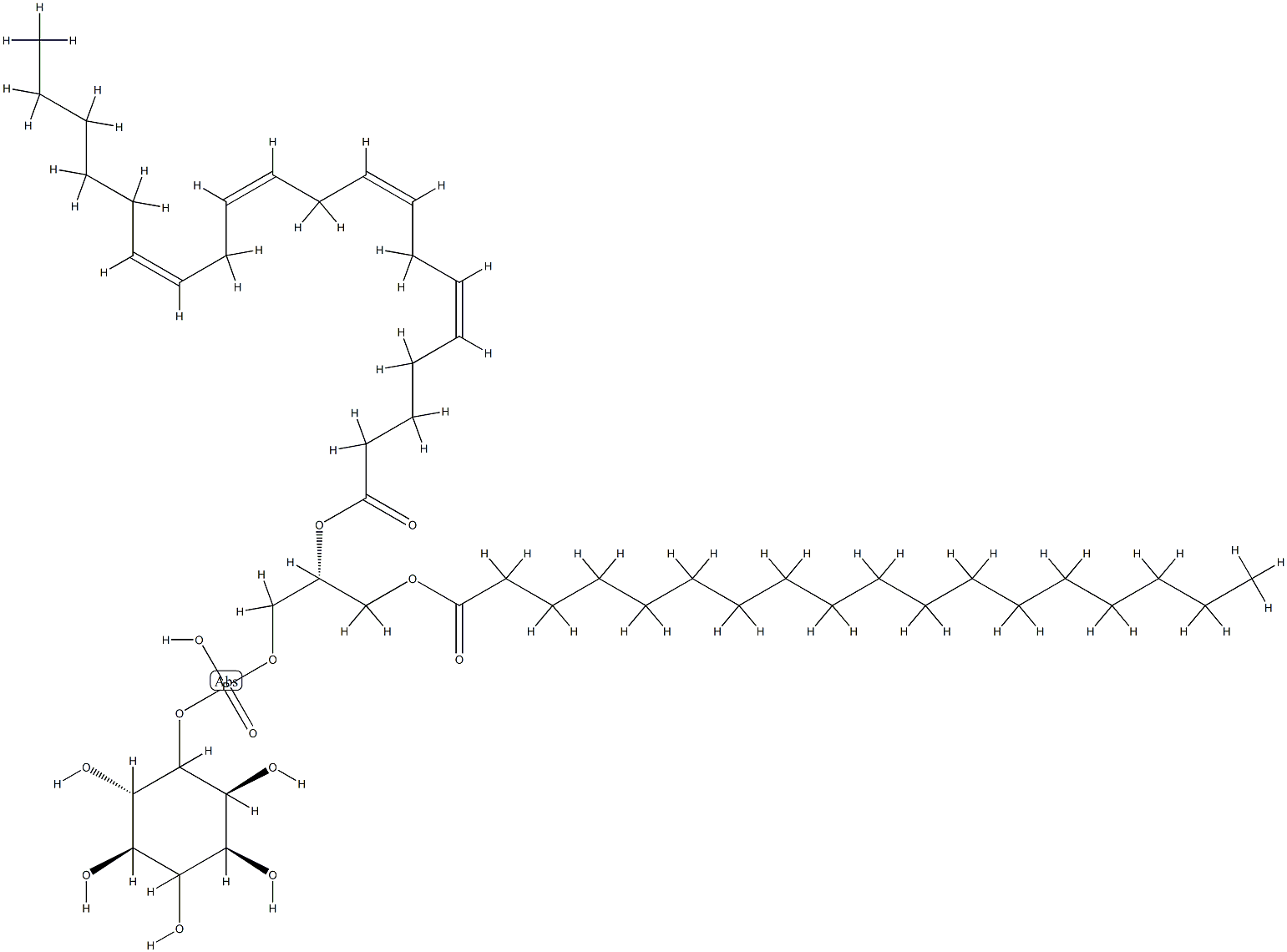 1-stearoyl-2-arachidonoyl phosphatidylinositol Struktur