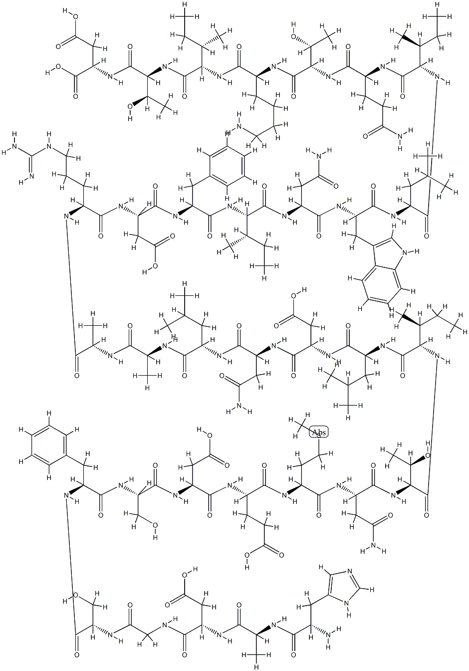 [Ala19]Glucagon-Like Peptide II, rat Struktur