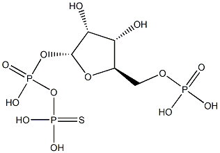 5-phosphoribosyl 1-O-(2-thiodiphosphate) Struktur