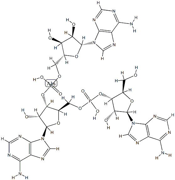 adenylyl-(3'-5')-adenylyl-(3'-5')-adenosine Struktur