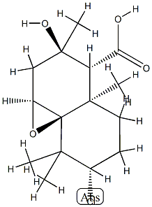 (1aS,8aS)-7α-クロロオクタヒドロ-3β-ヒドロキシ-3,4aα,8,8-テトラメチル-3H-ナフト[1,8a-b]オキシレン-4α-カルボン酸 化學(xué)構(gòu)造式