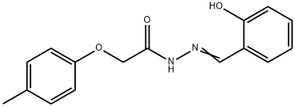 (E)-N-(2-hydroxybenzylidene)-2-(p-tolyloxy)acetohydrazide Struktur