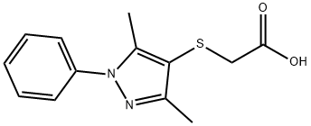 (3,5-DIMETHYL-1-PHENYL-1H-PYRAZOL-4-YL)THIO]ACETIC ACID Struktur