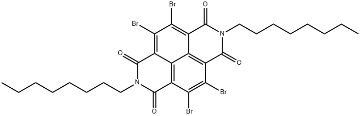 4,5,9,10-TetrabroMo-2,7-dioctylbenzo[lMn][3,8]phenanthroline-1,3,6,8-tetraone Struktur