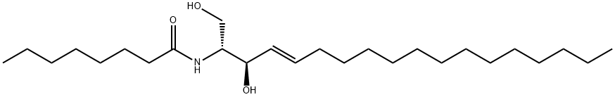 C8 D-threo Ceramide (d18:1/8:0) Struktur