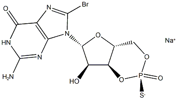 Rp-8-bromo-Cyclic GMPS (sodium salt) Struktur