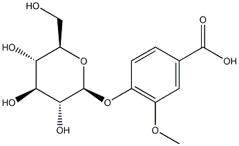 Vanillic acid 4-β-D-glucopyranoside Struktur