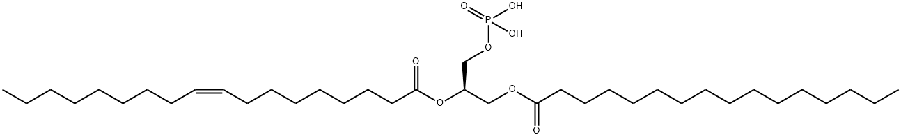 1-Palmitoyl-2-oleoyl-sn-glycero-3-phosphate Struktur