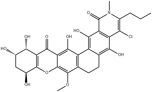 Kibdelone C Struktur