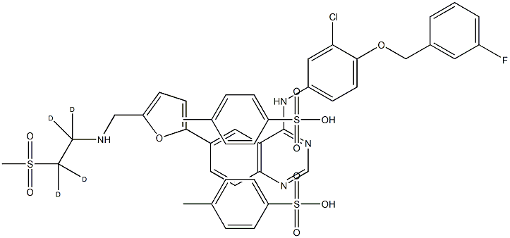 Lapatinib-d4 (tosylate) Struktur