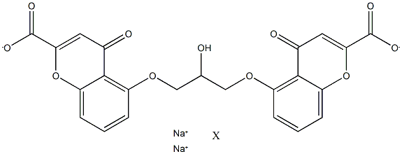 Cromolyn (sodium salt hydrate) Struktur