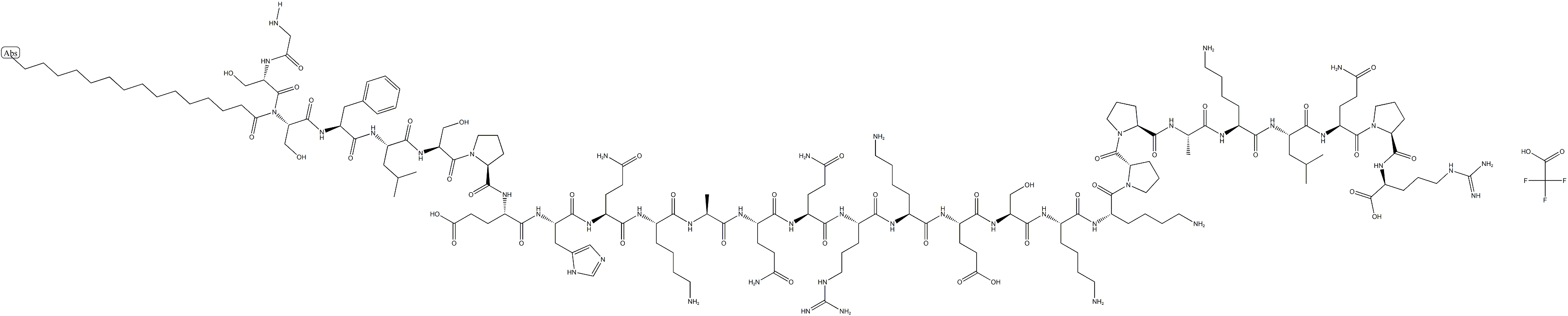 Ghrelin (rat) (palmitoyl) (trifluoroacetate salt) Struktur