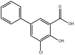 3-chloro-2-hydroxy-5-phenylbenzoic acid Struktur