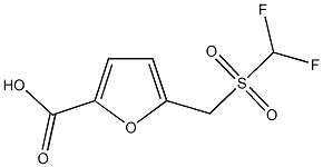 5-{[(DIFLUOROMETHYL)SULFONYL]METHYL}-2-FUROIC ACID Struktur