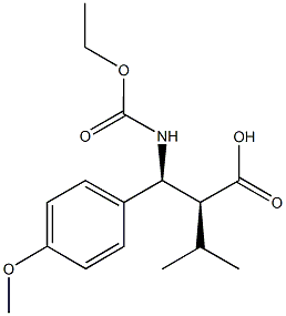 (2S)-2-[(S)-[(ETHOXYCARBONYL)AMINO](4-METHOXYPHENYL)METHYL]-3-METHYLBUTANOIC ACID Struktur