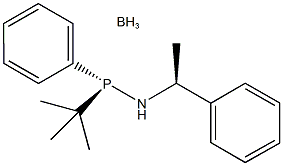 P-(tert-butyl)-P-phenyl-N-[(1S)-1-phenylethyl]phosphinous amide - borane Struktur