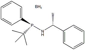 P-(tert-butyl)-P-phenyl-N-[(1R)-1-phenylethyl]phosphinous amide - borane Struktur