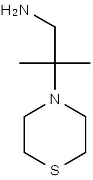 2-methyl-2-(thiomorpholin-4-yl)propan-1-amine Struktur