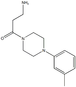 3-amino-1-[4-(3-methylphenyl)piperazin-1-yl]propan-1-one Struktur